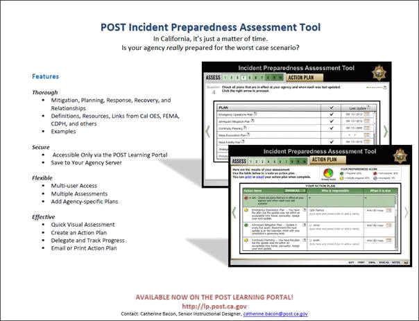 POST Incident Preparedness Assessment Tool